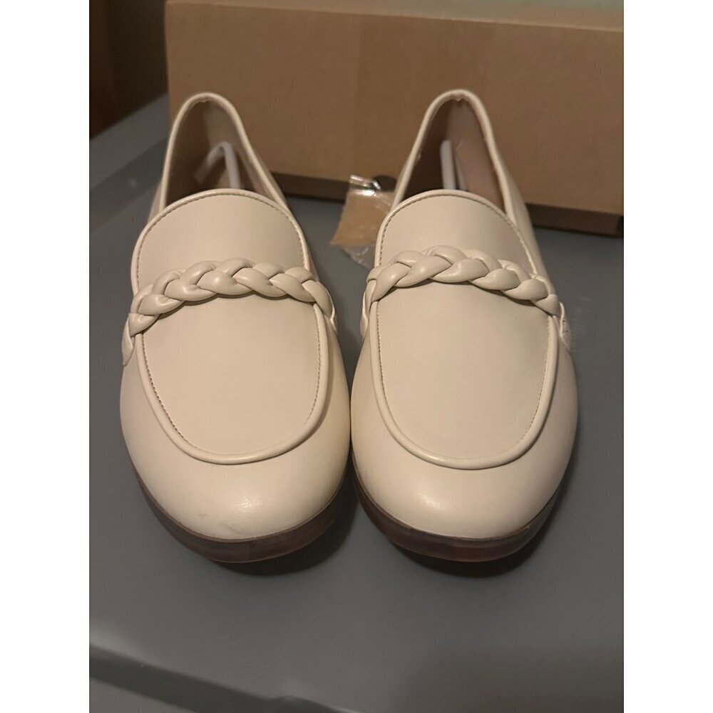 NIB Coutgo Womens Classic Loafers Comfort Flats Fit Casual Slip On 8.5 White